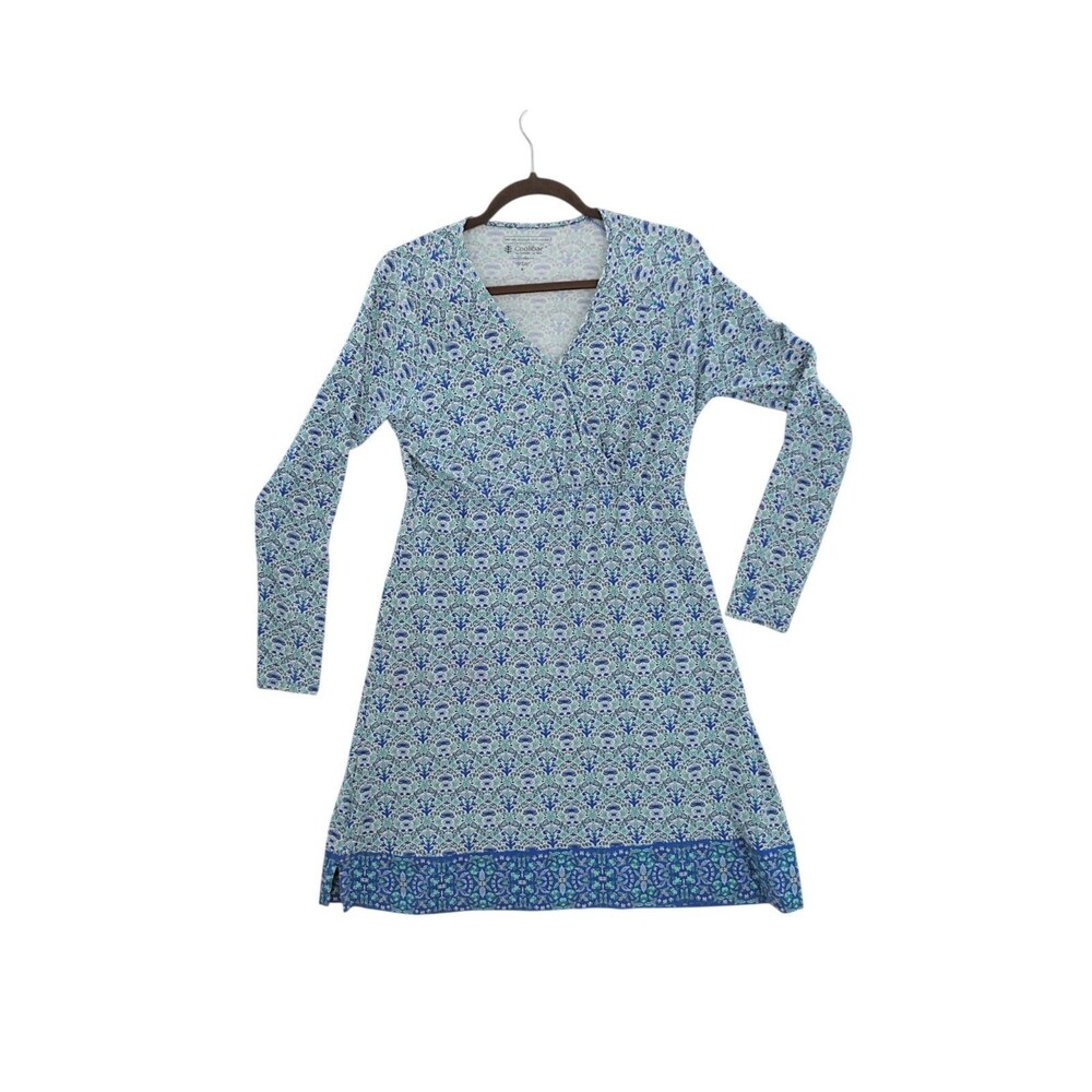 Coolibar Sz Small Upf50 Sun Protection Mini Dress Long Sleeves Resort Vacation